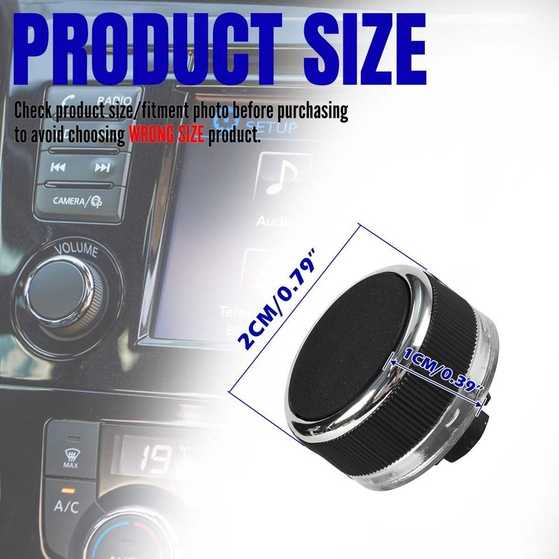 OICCTBF Radio Knob Button Volume Stereo Tuner Power Connect, Stereo Audio Volume Radio Tuner Control Switch Knob Ring for Nissan Qashqai, Juke - Image 2